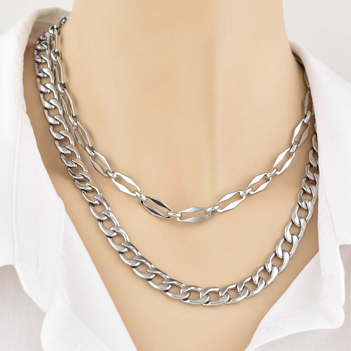 Aventuaz Chain Silver 9MM Αλυσίδα λαιμού από ανοξείδωτο ατσάλι 316L